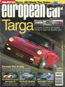 EUROPEAN CAR 2002 FEB - BOND VANQUISH, TARGA, PROJ M3, ALFA GUILLA TZ
